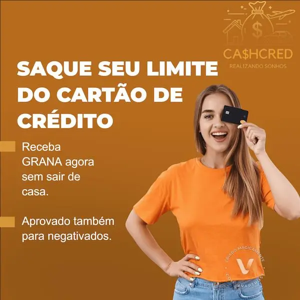 Banner informativo sobre o empréstimo com cartão de crédito.