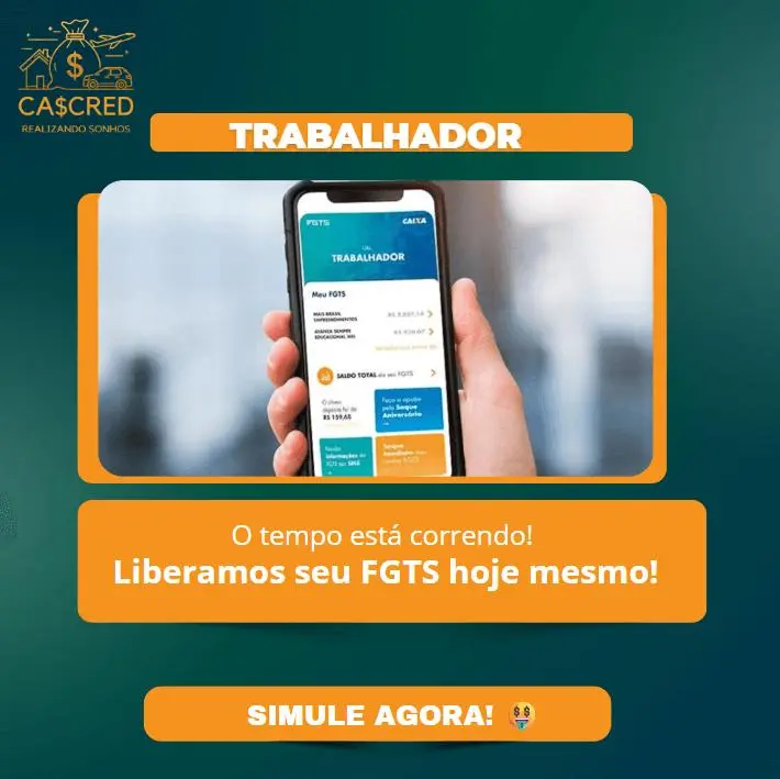 Banner informativo sobre a solução de antecipação FGTS.